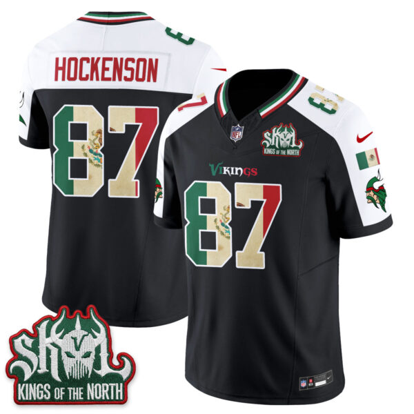 Minnesota Vikings T.J. Hockenson Mexico Edition Vapor Jersey - All Stitched - Alternate