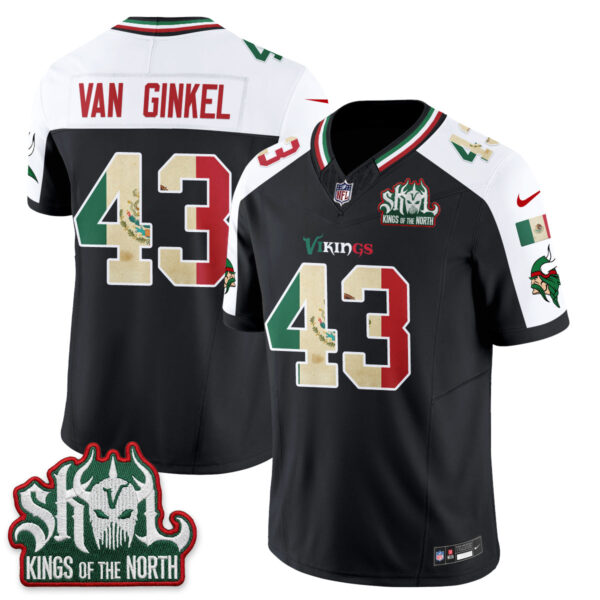 Minnesota Vikings Andrew Van Ginkel Mexico Edition Vapor Jersey - All Stitched - Alternate