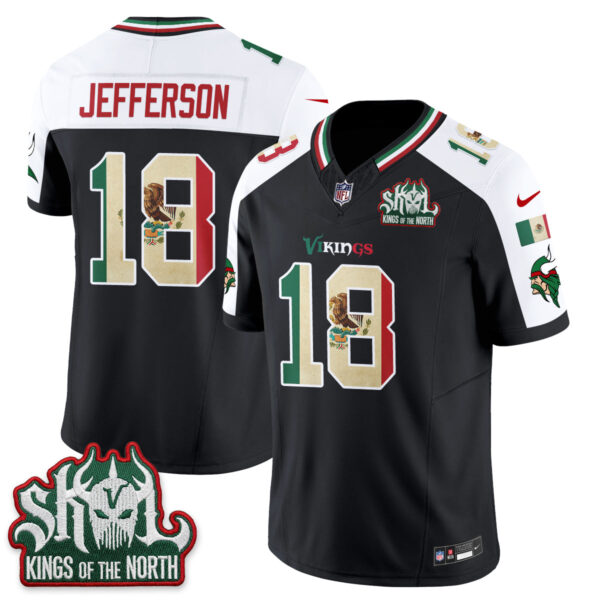 Minnesota Vikings Justin Jefferson Mexico Edition Vapor Jersey - All Stitched - Alternate