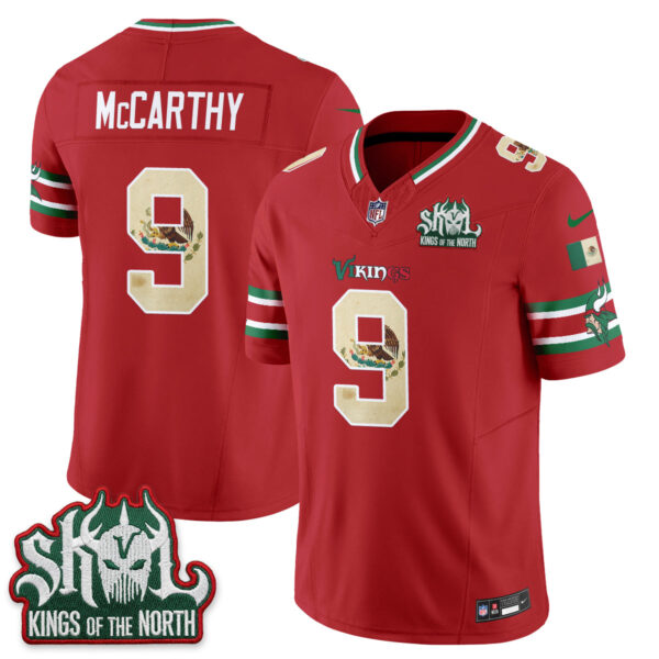 Minnesota Vikings Jordan Addison Mexico Edition Vapor Jersey - All Stitched - Red