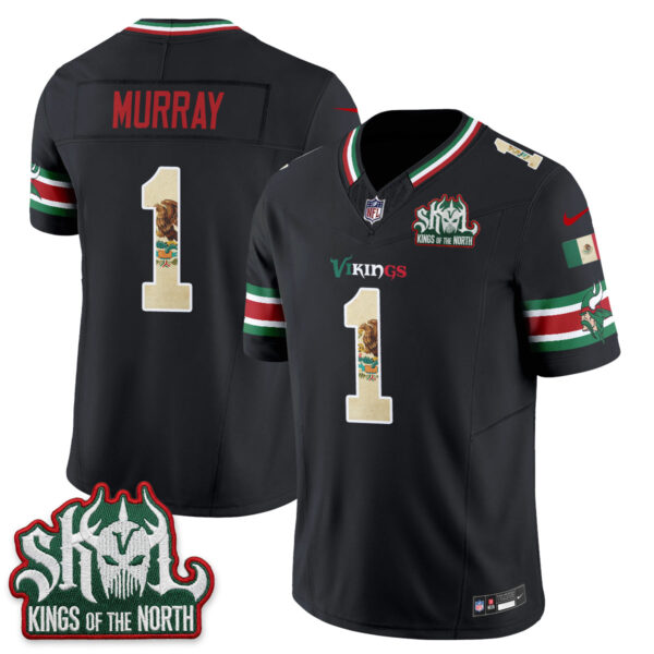 Minnesota Vikings Kyler Murray Mexico Edition Vapor Jersey - All Stitched - Black