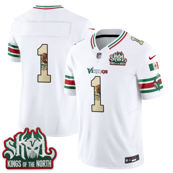 Minnesota Vikings Team Mexico Edition Vapor Jersey - All Stitched - White