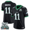 Philadelphia Eagles A.J. Brown 2X Champions Patch Vapor Jersey - All Stitched - Black