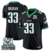 Philadelphia Eagles Cooper DeJean 2X Champions Patch Vapor Jersey - All Stitched - Black