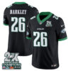 Philadelphia Eagles Saquon Barkley 2X Champions Patch Vapor Jersey - All Stitched - Black