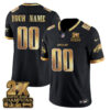 Philadelphia Eagles 2X Champions Patch Vapor Custom Jersey - All Stitched - Black Gold