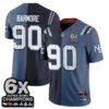 New England Patriots Christian Barmore Rivalries Split Edition Vapor Jersey - All Stitched - Blue Navy