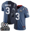 New England Patriots Demario Douglas Rivalries Split Edition Vapor Jersey - All Stitched - Blue Navy