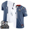 New England Patriots Team Rivalries Split Edition Vapor Jersey - All Stitched - Blue White