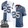 New England Patriots Marcus Jones Rivalries Split Edition Vapor Jersey - All Stitched - Blue White