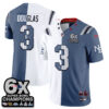 New England Patriots Demario Douglas Rivalries Split Edition Vapor Jersey - All Stitched - Blue White