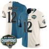 Jacksonville Jaguars Travis Hunter 2026 Rivalries Split Vapor Jersey - All Stitched - Rivalries Teal