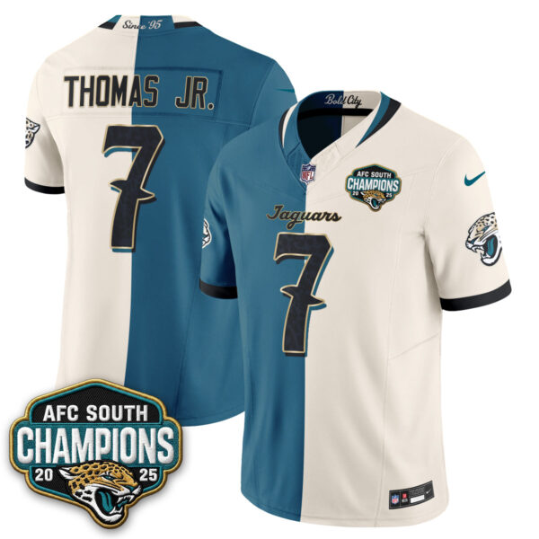 Jacksonville Jaguars Travis Etienne Jr. 2026 Rivalries Split Vapor Jersey - All Stitched - Rivalries Teal