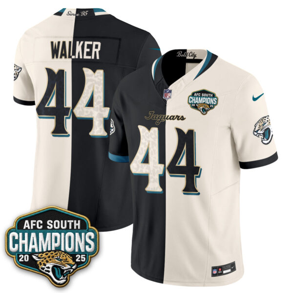 Jacksonville Jaguars Travon Walker 2026 Rivalries Split Vapor Jersey - All Stitched - Rivalries Black