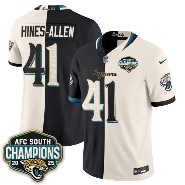Jacksonville Jaguars Josh Hines-Allen 2026 Rivalries Split Vapor Jersey - All Stitched - Rivalries Black