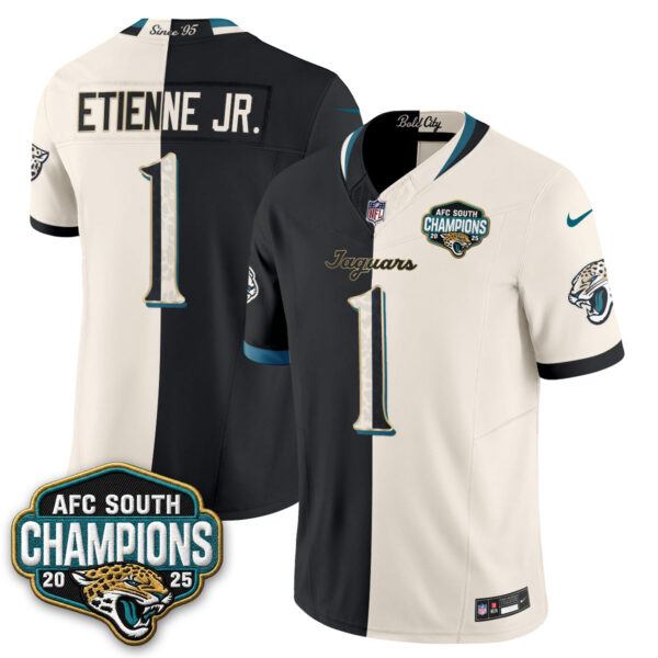 Jacksonville Jaguars Travis Etienne Jr. 2026 Rivalries Split Vapor Jersey - All Stitched - Rivalries Black