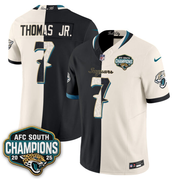 Jacksonville Jaguars Brian Thomas Jr. 2026 Rivalries Split Vapor Jersey - All Stitched - Rivalries Black