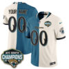 Jacksonville Jaguars 2026 Rivalries Split Vapor Custom Jersey - All Stitched - Rivalries Teal