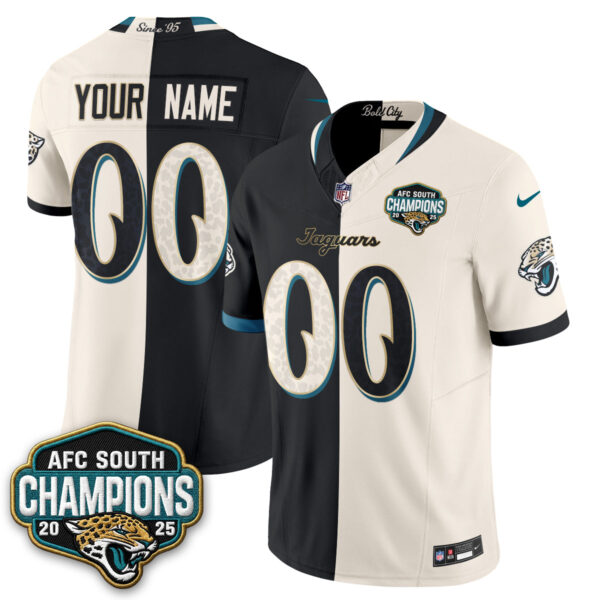 Jacksonville Jaguars 2026 Rivalries Split Vapor Custom Jersey - All Stitched - Rivalries Black