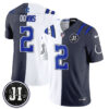 Indianapolis Colts Josh Downs 2026 Rivalries Split Vapor Jersey - All Stitched - White Anthracite