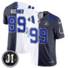 Indianapolis Colts DeForest Buckner 2026 Rivalries Split Vapor Jersey - All Stitched - White Anthracite