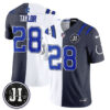 Indianapolis Colts Jonathan Taylor 2026 Rivalries Split Vapor Jersey - All Stitched - White Anthracite