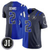Indianapolis Colts Josh Downs 2026 Rivalries Split Vapor Jersey - All Stitched - Royal Anthracite