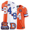 Denver Broncos Shannon Sharpe Throwback Split Edition Vapor Jersey - All Stitched - White Orange