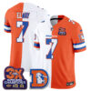 Denver Broncos John Elway Throwback Split Edition Vapor Jersey - All Stitched - White Orange
