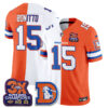 Denver Broncos Nik Bonitto Throwback Split Edition Vapor Jersey - All Stitched - White Orange