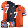Denver Broncos John Elway Throwback Split Edition Vapor Jersey - All Stitched - Navy Orange