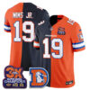 Denver Broncos Marvin Mims Jr. Throwback Split Edition Vapor Jersey - All Stitched - Navy Orange