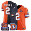 Denver Broncos Patrick Surtain II Throwback Split Edition Vapor Jersey - All Stitched - Navy Orange