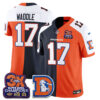 Denver Broncos Jaylen Waddle Throwback Split Edition Vapor Jersey - All Stitched - Alternate Split