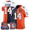 Denver Broncos Courtland Sutton Throwback Split Edition Vapor Jersey - All Stitched - Alternate Split