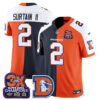 Denver Broncos Patrick Surtain II Throwback Split Edition Vapor Jersey - All Stitched - Alternate Split