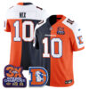 Denver Broncos Bo Nix Throwback Split Edition Vapor Jersey - All Stitched - Alternate Split