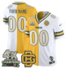Green Bay Packers Rivalries Split Edition Vapor Custom Jersey - All Stitched - Yellow White