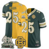 Green Bay Packers Keisean Nixon Rivalries Split Edition Vapor Jersey - All Stitched - Yellow Green
