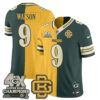 Green Bay Packers Christian Watson Rivalries Split Edition Vapor Jersey - All Stitched - Yellow Green
