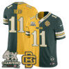 Green Bay Packers Jayden Reed Rivalries Split Edition Vapor Jersey - All Stitched - Yellow Green