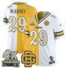 Green Bay Packers Xavier McKinney Rivalries Split Edition Vapor Jersey - All Stitched - Yellow White