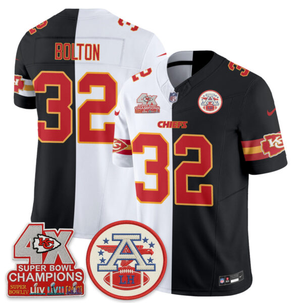 Kansas City Chiefs Nick Bolton 2026 Split Limited Edition - All Stitched - Black White