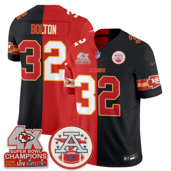 Kansas City Chiefs Nick Bolton 2026 Split Limited Edition - All Stitched - Red Black