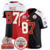 Kansas City Chiefs Travis Kelce 2026 Split Limited Edition - All Stitched - Black Red