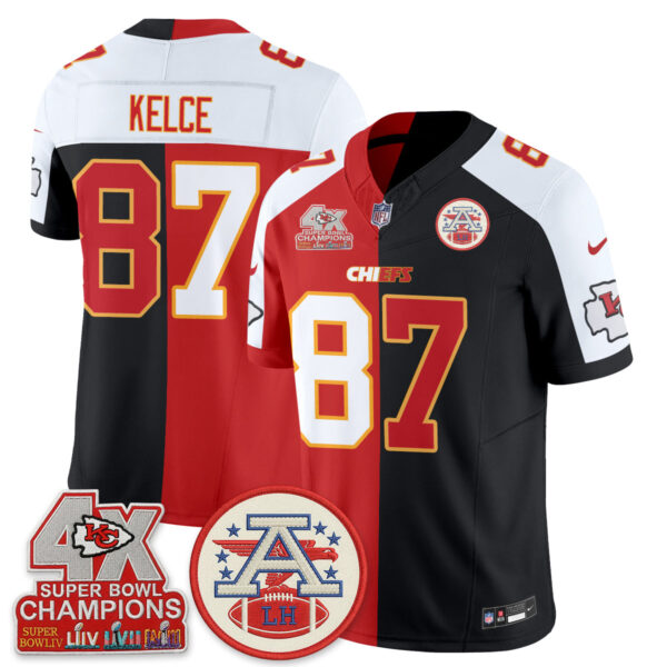 Kansas City Chiefs Travis Kelce 2026 Split Limited Edition - All Stitched - Black Red