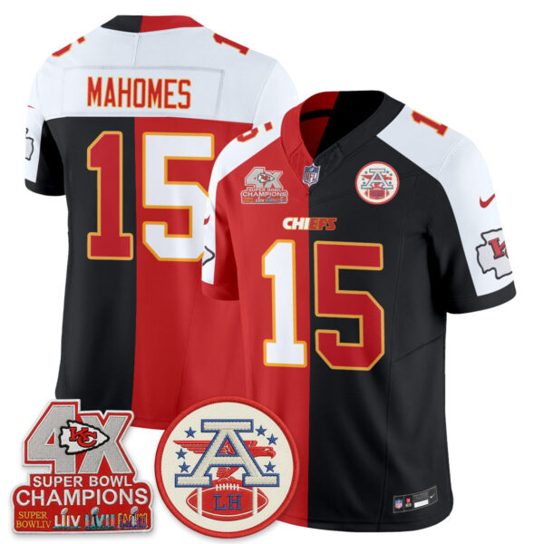 Kansas City Chiefs Patrick Mahomes 2026 Split Limited Edition - All Stitched - Black Red