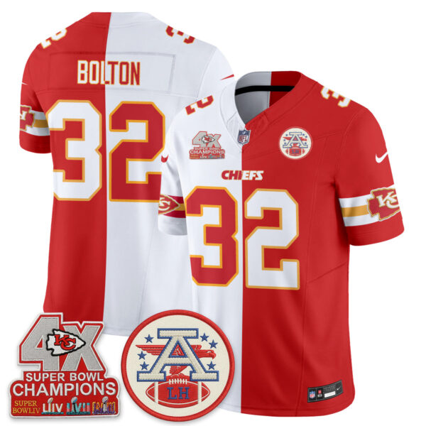 Kansas City Chiefs Nick Bolton 2026 Split Limited Edition - All Stitched - White Red