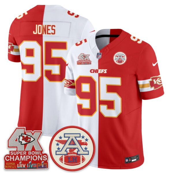 Kansas City Chiefs Chris Jones 2026 Split Limited Edition - All Stitched - White Red