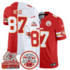 Kansas City Chiefs Travis Kelce 2026 Split Limited Edition - All Stitched - White Red